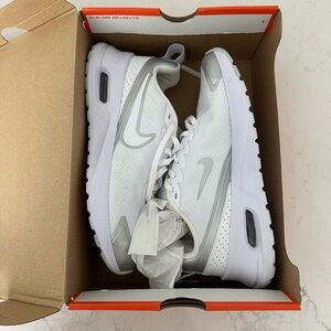 Nike Women's Gray and White Sneakers